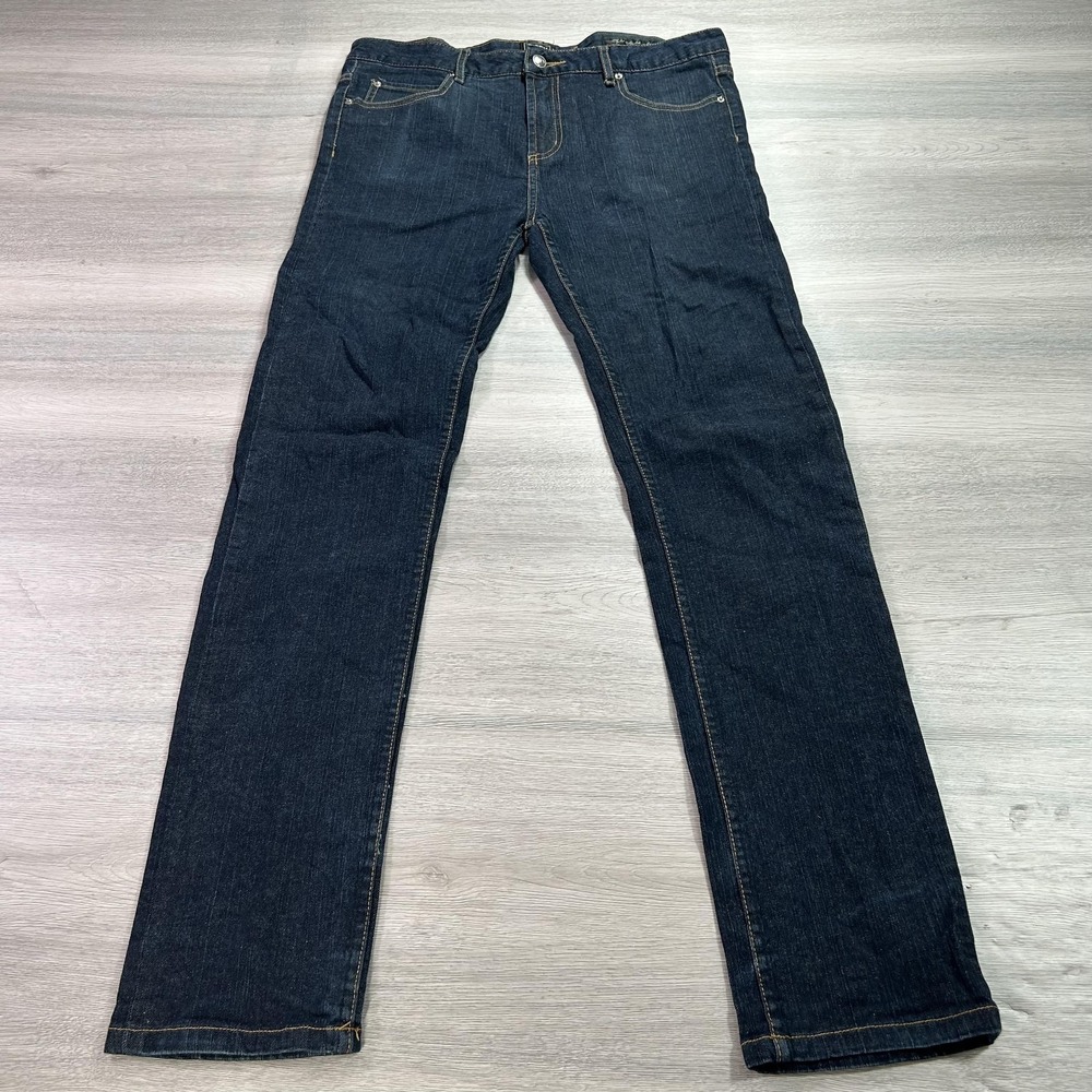 Obey Jeans Mens 34x31 Dark Wash Tight Stretch Straight Leg‎ Denim Classic Style